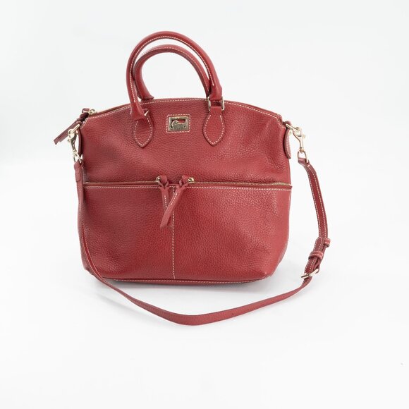 Dooney & Bourke Dillen Double Pocket cross body handbag Satchel Red - Picture 3 of 14